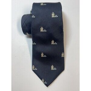 Hathaway Navy Wrapped Presents Gifts 100% Silk Neck Tie